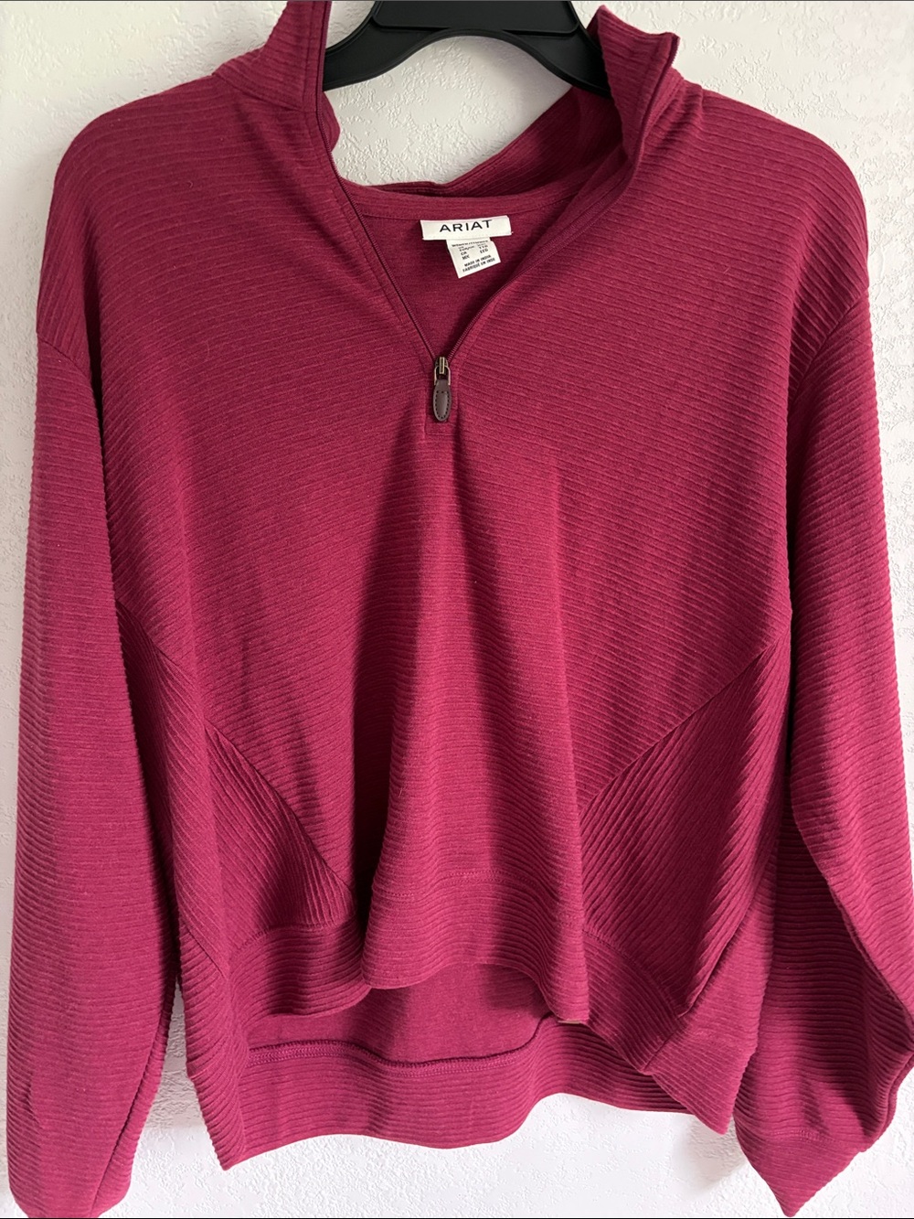 Ariat Deep Raspberry Quarter-Zip Pullover